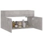 vidaXL Waschbeckenunterschrank Betongrau 80x38,5x46 cm Holzwerkstoff vidaXL Waschbeckenunterschrank Betongrau 80x38,5x46 cm Holzwerkstoff