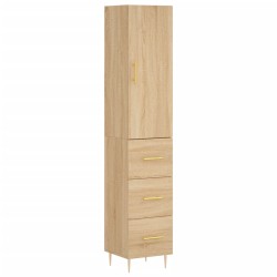 vidaXL Highboard Sonoma-Eiche 34,5x34x180 cm Holzwerkstoff