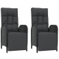 vidaXL 4-tlg. Garten-Essgruppe mit Kissen Schwarz Poly Rattan vidaXL 4-tlg. Garten-Essgruppe mit Kissen Schwarz Poly Rattan