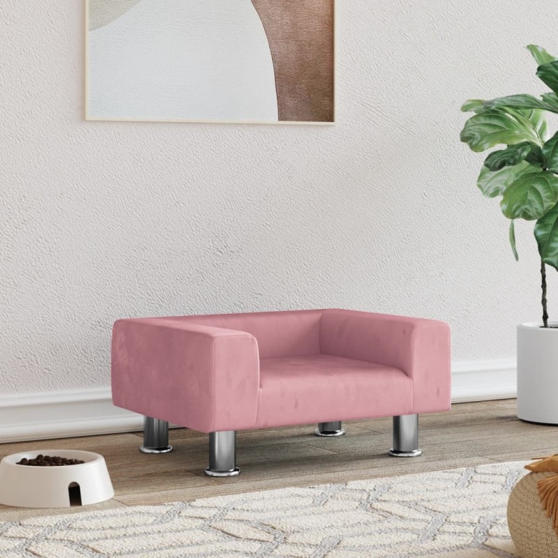 vidaXL Hundebett Rosa 50x40x26,5 cm Samt vidaXL Hundebett Rosa 50x40x26,5 cm Samt