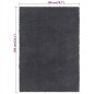 vidaXL Teppich Rechteckig Anthrazit 200x300 cm Baumwolle vidaXL Teppich Rechteckig Anthrazit 200x300 cm Baumwolle
