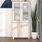 vidaXL Highboard HAMAR Massivholz Kiefer Weiß vidaXL Highboard HAMAR Massivholz Kiefer Weiß