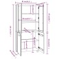 vidaXL Highboard HAMAR Massivholz Kiefer Weiß vidaXL Highboard HAMAR Massivholz Kiefer Weiß