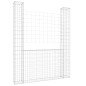 vidaXL Gabionenkorb U-Form mit 2 Säulen Eisen 140x20x200 cm