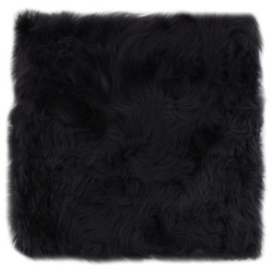 Stuhlkissen 2 Stk. Dunkelgrau 40×40 cm Echtes Schaffell