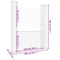 vidaXL Gabionenkorb U-Form mit 2 Säulen Eisen 140x20x200 cm