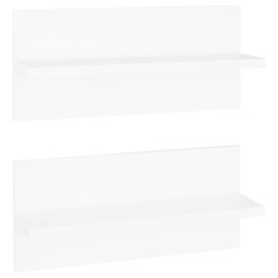 vidaXL Wandregale 2 Stk. Weiß 40x11,5x18 cm Holzwerkstoff
