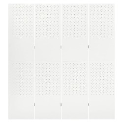 vidaXL 4-tlg. Raumteiler Weiß 160x180 cm Stahl