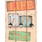 vidaXL Wandgarderobe mit 6 Haken 120 x 40 cm "LIVE LIFE" vidaXL Wandgarderobe mit 6 Haken 120 x 40 cm "LIVE LIFE"