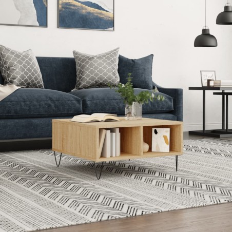 vidaXL Couchtisch Sonoma-Eiche 60x60x30 cm Holzwerkstoff