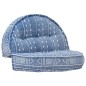 Pouf 100x20 cm Indigo Stoff Pouf 100x20 cm Indigo Stoff