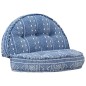 Pouf 100x20 cm Indigo Stoff Pouf 100x20 cm Indigo Stoff