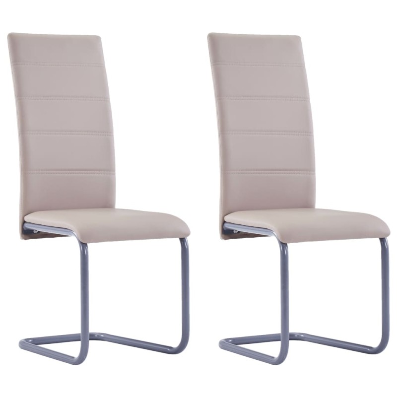 Freischwinger 2 Stk. Cappuccino-Braun Kunstleder Freischwinger 2 Stk. Cappuccino-Braun Kunstleder