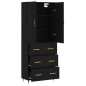 vidaXL Highboard Schwarz 69,5x34x180 cm Holzwerkstoff vidaXL Highboard Schwarz 69,5x34x180 cm Holzwerkstoff