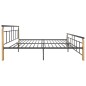 vidaXL Bettgestell Metall und Massivholz Eiche 200x200 cm vidaXL Bettgestell Metall und Massivholz Eiche 200x200 cm
