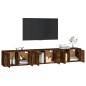 vidaXL TV-Wandschränke 3 Stk. Räuchereiche 80x34,5x40 cm vidaXL TV-Wandschränke 3 Stk. Räuchereiche 80x34,5x40 cm