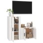 vidaXL 2-tlg. TV-Schrank-Set Hochglanz-Weiß Holzwerkstoff vidaXL 2-tlg. TV-Schrank-Set Hochglanz-Weiß Holzwerkstoff