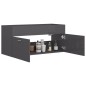 vidaXL Waschbeckenunterschrank Hochglanz-Grau 100x38,5x46 cm vidaXL Waschbeckenunterschrank Hochglanz-Grau 100x38,5x46 cm