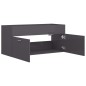 vidaXL Waschbeckenunterschrank Hochglanz-Grau 100x38,5x46 cm vidaXL Waschbeckenunterschrank Hochglanz-Grau 100x38,5x46 cm