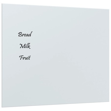 vidaXL Magnettafel Wandmontage Weiß 60x50 cm Hartglas