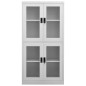 vidaXL Büroschrank Hellgrau 90x40x180 cm Stahl und Gehärtetes Glas vidaXL Büroschrank Hellgrau 90x40x180 cm Stahl und Gehärtetes Glas