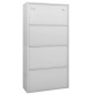 vidaXL Büroschrank Hellgrau 90x40x180 cm Stahl und Gehärtetes Glas vidaXL Büroschrank Hellgrau 90x40x180 cm Stahl und Gehärtetes Glas