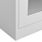 vidaXL Büroschrank Hellgrau 90x40x180 cm Stahl und Gehärtetes Glas vidaXL Büroschrank Hellgrau 90x40x180 cm Stahl und Gehärtetes Glas