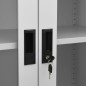 vidaXL Büroschrank Hellgrau 90x40x180 cm Stahl und Gehärtetes Glas vidaXL Büroschrank Hellgrau 90x40x180 cm Stahl und Gehärtetes Glas