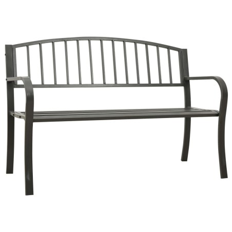 vidaXL Gartenbank 125 cm Stahl Grau