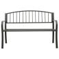 vidaXL Gartenbank 125 cm Stahl Grau vidaXL Gartenbank 125 cm Stahl Grau