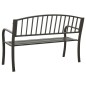 vidaXL Gartenbank 125 cm Stahl Grau vidaXL Gartenbank 125 cm Stahl Grau