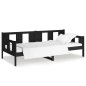 vidaXL Tagesbett Schwarz Massivholz Kiefer 90x190 cm vidaXL Tagesbett Schwarz Massivholz Kiefer 90x190 cm