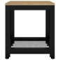 vidaXL Beistelltisch Hellbraun und Schwarz 40x40x45 cm MDF und Eisen vidaXL Beistelltisch Hellbraun und Schwarz 40x40x45 cm MDF und Eisen