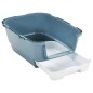 vidaXL Katzenklo mit Deckel Weiß und Blau 58x45x48 cm PP vidaXL Katzenklo mit Deckel Weiß und Blau 58x45x48 cm PP