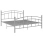 vidaXL Bettgestell Grau Metall 160x200 cm vidaXL Bettgestell Grau Metall 160x200 cm
