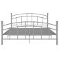 vidaXL Bettgestell Grau Metall 160x200 cm vidaXL Bettgestell Grau Metall 160x200 cm