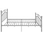 vidaXL Bettgestell Grau Metall 160x200 cm vidaXL Bettgestell Grau Metall 160x200 cm
