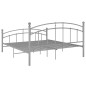 vidaXL Bettgestell Grau Metall 160x200 cm vidaXL Bettgestell Grau Metall 160x200 cm