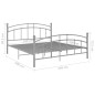 vidaXL Bettgestell Grau Metall 160x200 cm vidaXL Bettgestell Grau Metall 160x200 cm