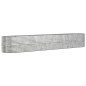 vidaXL Hochbeet Pulverbeschichteter Stahl 440x80x68 cm Silbern vidaXL Hochbeet Pulverbeschichteter Stahl 440x80x68 cm Silbern