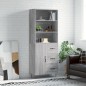 vidaXL Highboard Grau Sonoma 69,5x34x180 cm Holzwerkstoff vidaXL Highboard Grau Sonoma 69,5x34x180 cm Holzwerkstoff