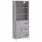 vidaXL Highboard Grau Sonoma 69,5x34x180 cm Holzwerkstoff vidaXL Highboard Grau Sonoma 69,5x34x180 cm Holzwerkstoff