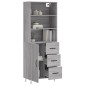 vidaXL Highboard Grau Sonoma 69,5x34x180 cm Holzwerkstoff vidaXL Highboard Grau Sonoma 69,5x34x180 cm Holzwerkstoff