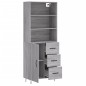 vidaXL Highboard Grau Sonoma 69,5x34x180 cm Holzwerkstoff vidaXL Highboard Grau Sonoma 69,5x34x180 cm Holzwerkstoff