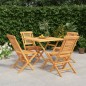 vidaXL 5-tlg. Garten-Essgruppe Massivholz Teak vidaXL 5-tlg. Garten-Essgruppe Massivholz Teak