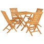vidaXL 5-tlg. Garten-Essgruppe Massivholz Teak vidaXL 5-tlg. Garten-Essgruppe Massivholz Teak