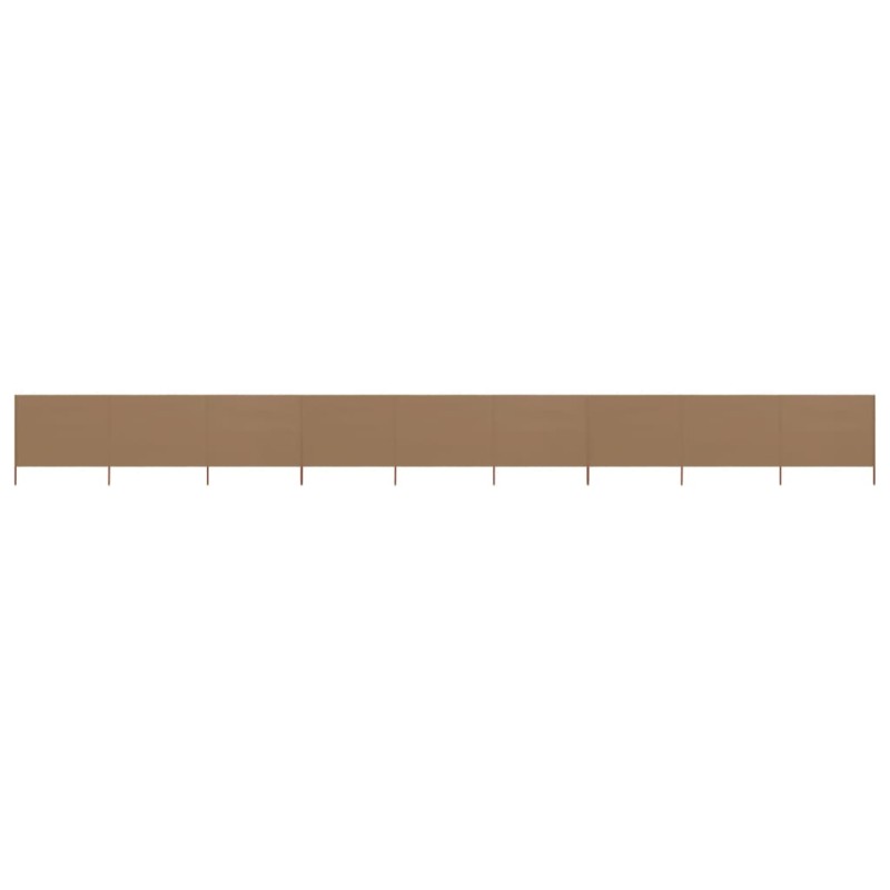 vidaXL 9-teiliges Windschutzgewebe 1200 x 80 cm Taupe vidaXL 9-teiliges Windschutzgewebe 1200 x 80 cm Taupe