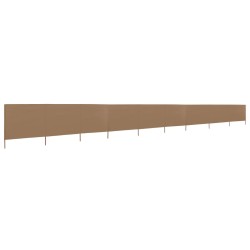 vidaXL 9-teiliges Windschutzgewebe 1200 x 80 cm Taupe