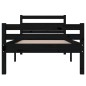 vidaXL Massivholzbett Schwarz 90x190 cm vidaXL Massivholzbett Schwarz 90x190 cm