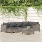 vidaXL 7-tlg. Garten-Lounge-Set mit Kissen Grau Poly Rattan vidaXL 7-tlg. Garten-Lounge-Set mit Kissen Grau Poly Rattan